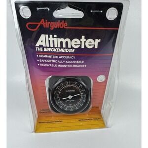 Vintage Airguide Altimeter The Breckenridge Japan Gauge w/mounting bracket
